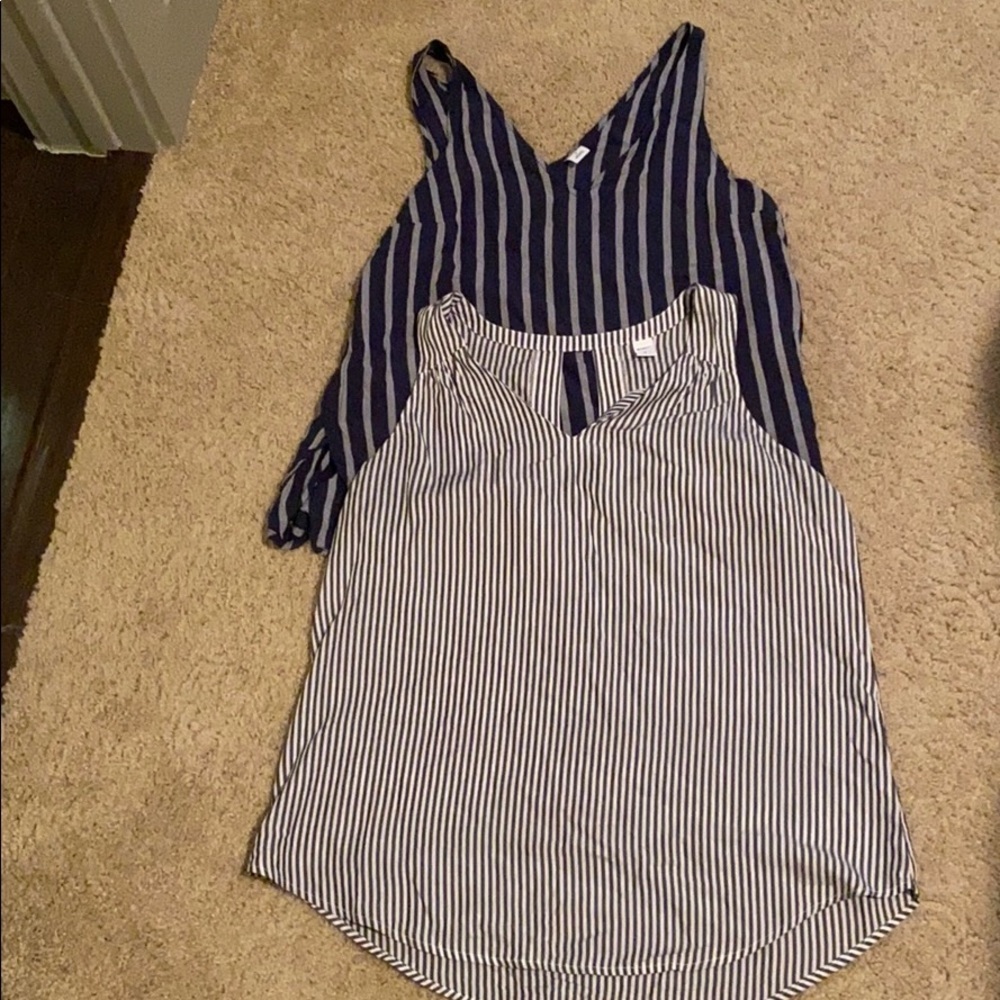 Set of two Blue/white striped Old Navy tank szM